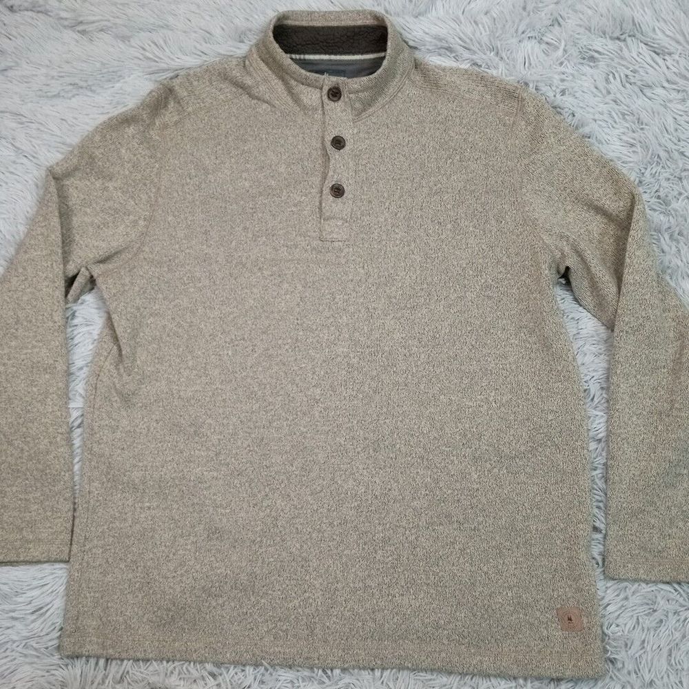 G.H. Bass Sweater Mens XL Multicolor Henley Cozy Warm Comfort Casual Soft
